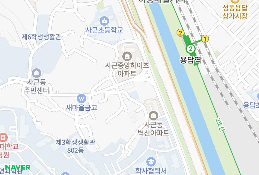 서울특별시 성동구 사근동 드림시드 위치·실거래 시세 지도