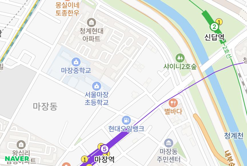 서울특별시 성동구 마장동 안민아파트(아트리움) 위치·실거래 시세 지도