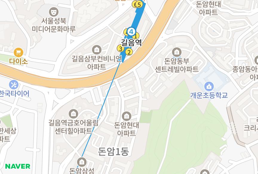 서울특별시 성북구 돈암동 구현대 위치·실거래 시세 지도