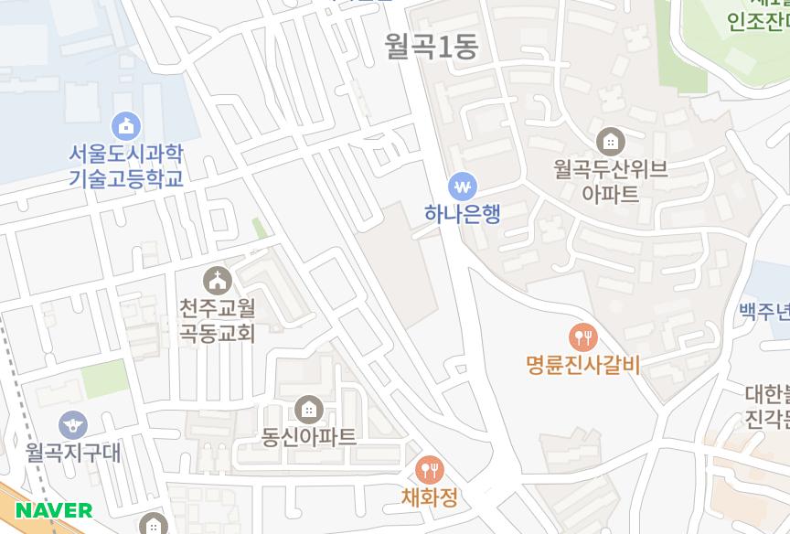 서울특별시 성북구 하월곡동 동신주택 위치·실거래 시세 지도