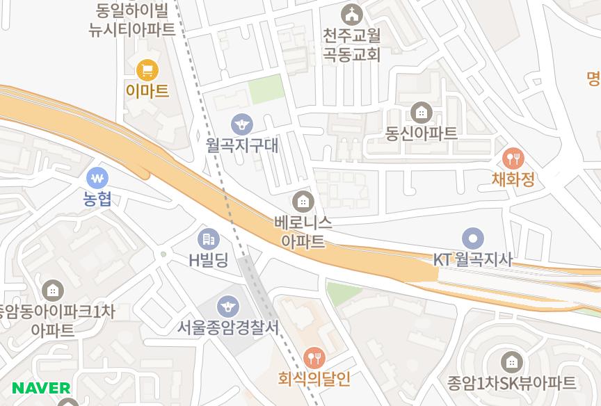서울특별시 성북구 하월곡동 베로니스 위치·실거래 시세 지도