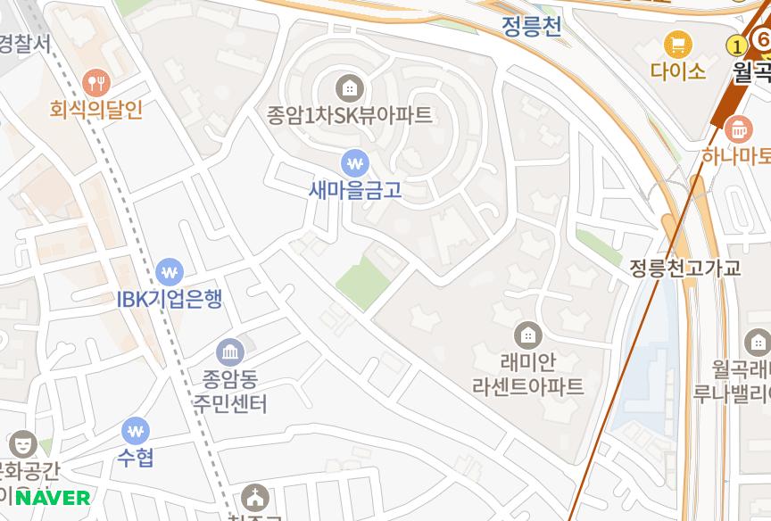 서울특별시 성북구 종암동 선경 위치·실거래 시세 지도