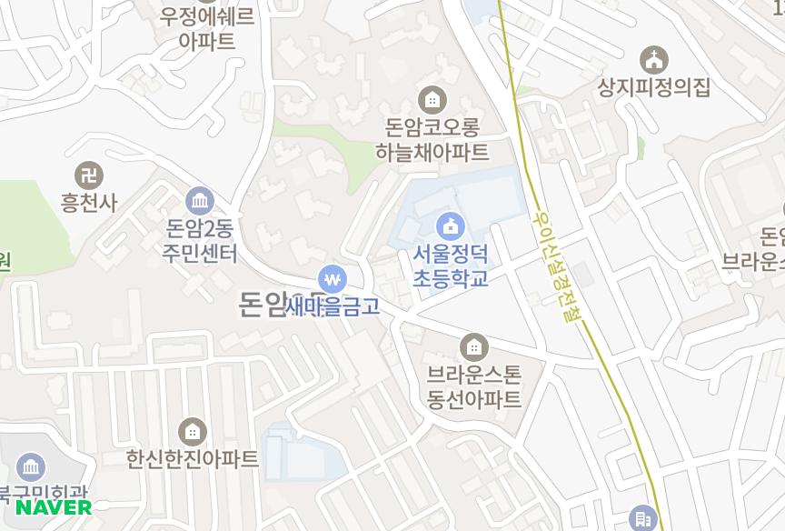 서울특별시 성북구 돈암동 삼성아지오 위치·실거래 시세 지도