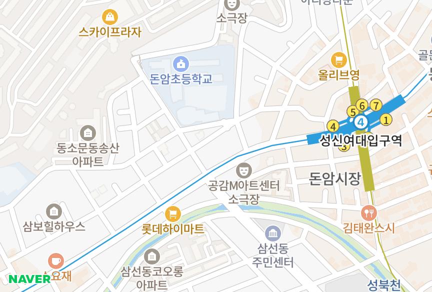 서울특별시 성북구 동소문동6가 시티플레이스 위치·실거래 시세 지도