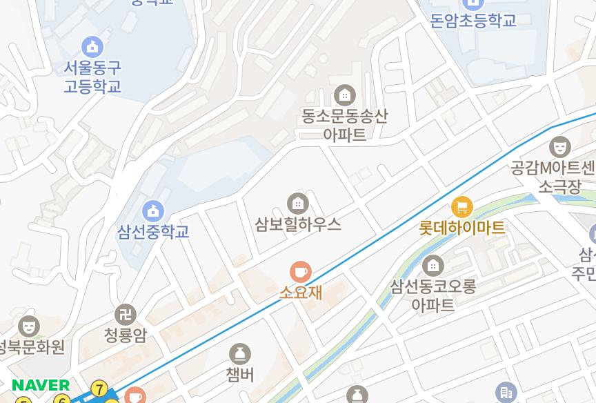 서울특별시 성북구 동소문동4가 삼보힐하우스 위치·실거래 시세 지도
