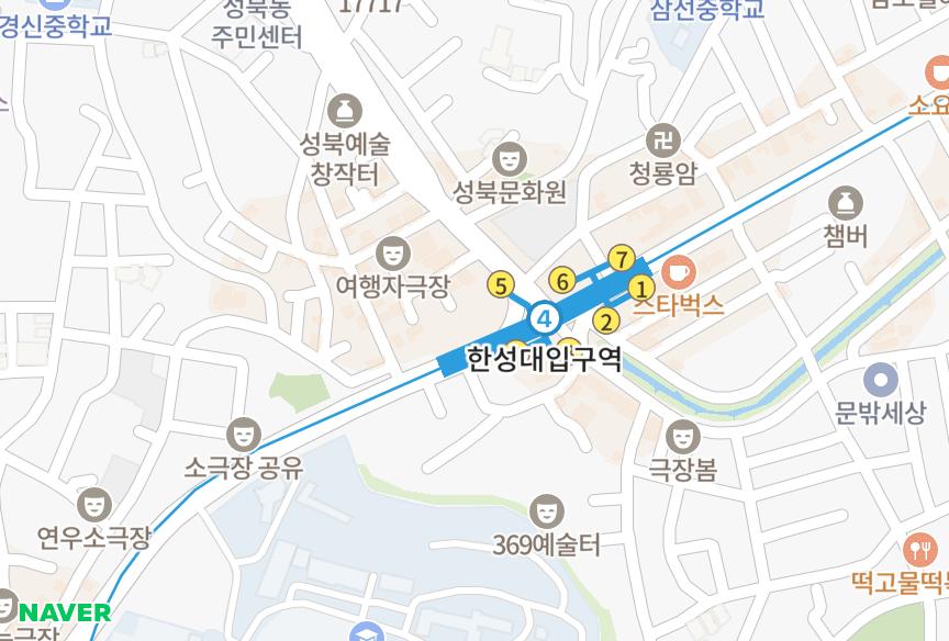 서울특별시 성북구 성북동1가 휴아름스튜디오 위치·실거래 시세 지도