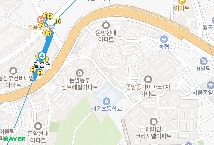 서울특별시 성북구 돈암동 서라벌 위치·실거래 시세 지도