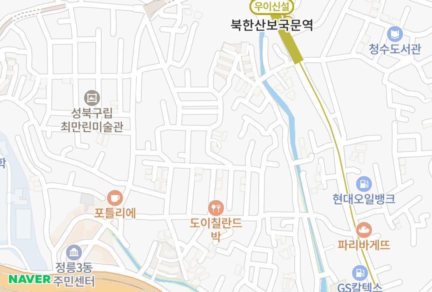 서울특별시 성북구 정릉동 미양산타빌 위치·실거래 시세 지도