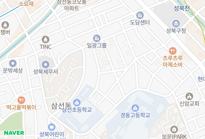 서울특별시 성북구 삼선동3가 유니아테라스 위치·실거래 시세 지도