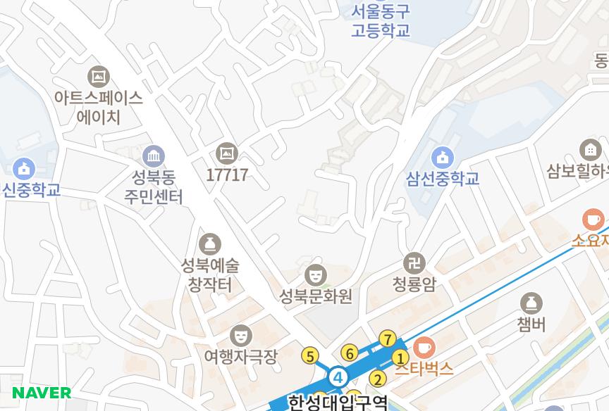 서울특별시 성북구 성북동 성북좋은 위치·실거래 시세 지도