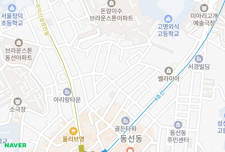 서울특별시 성북구 동선동5가 트라움하임 위치·실거래 시세 지도