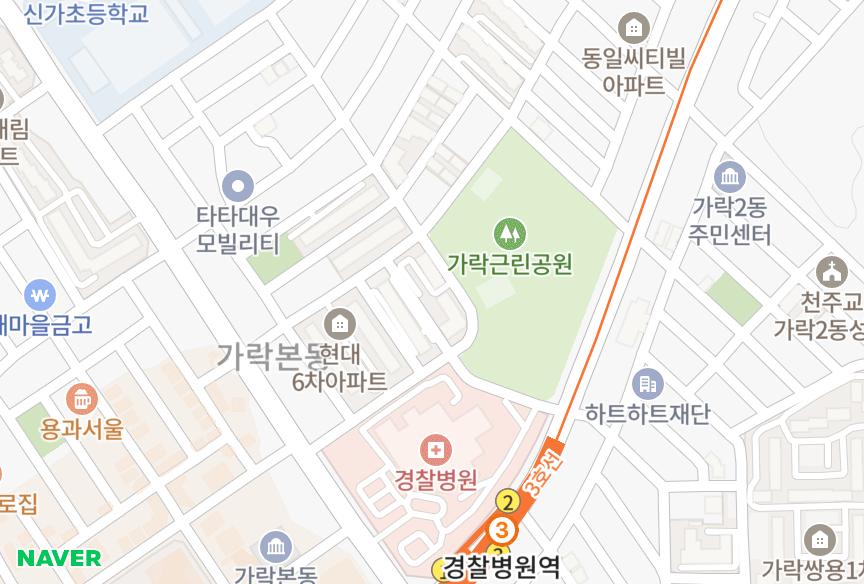서울특별시 송파구 가락동 가락3차쌍용스윗닷홈101동,102동 위치·실거래 시세 지도
