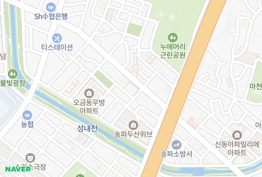 서울특별시 송파구 오금동 영풍 위치·실거래 시세 지도