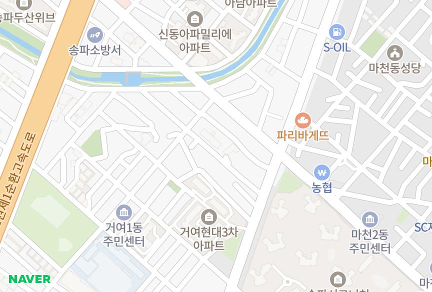 서울특별시 송파구 거여동 성동레인보우 위치·실거래 시세 지도