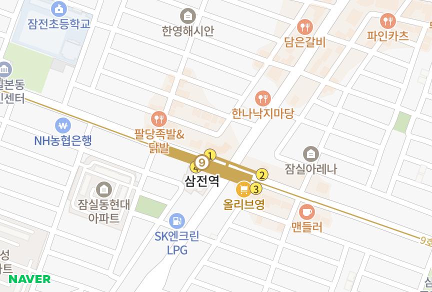 서울특별시 송파구 잠실동 파크인수 위치·실거래 시세 지도