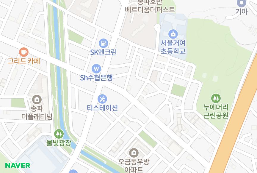 서울특별시 송파구 오금동 그랑밸리 위치·실거래 시세 지도