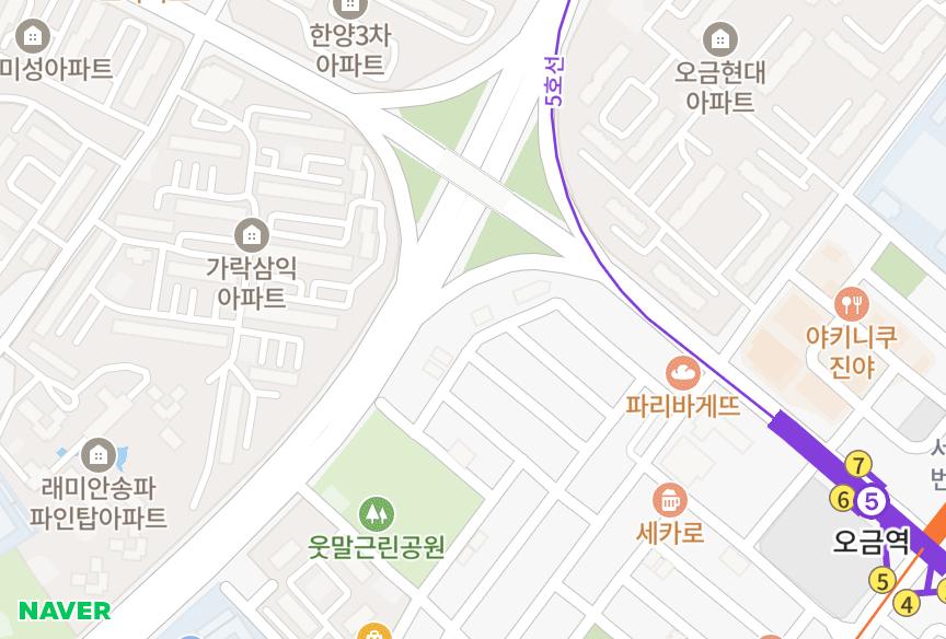서울특별시 송파구 가락동 그린 위치·실거래 시세 지도