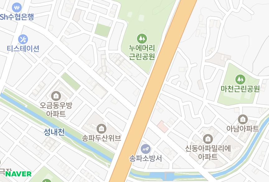 서울특별시 송파구 오금동 광남캐스빌 위치·실거래 시세 지도