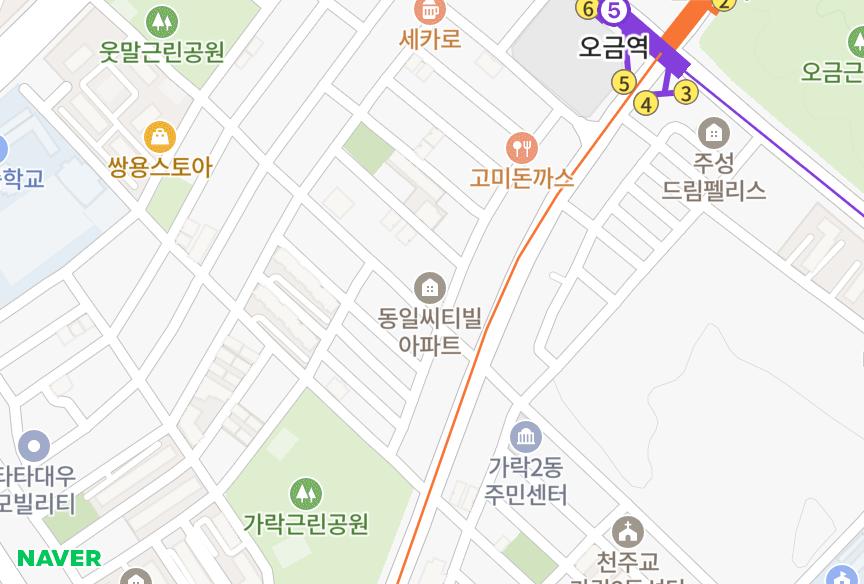 서울특별시 송파구 가락동 동일씨티빌 위치·실거래 시세 지도
