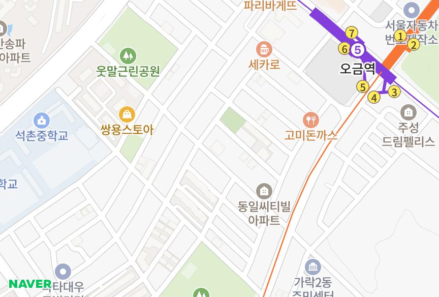 서울특별시 송파구 가락동 e-지브로 위치·실거래 시세 지도