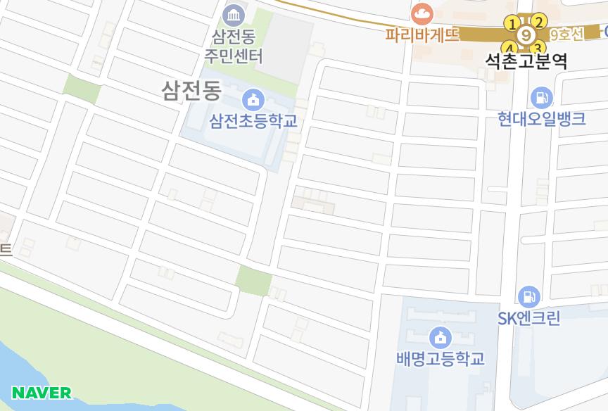 서울특별시 송파구 삼전동 동신 위치·실거래 시세 지도