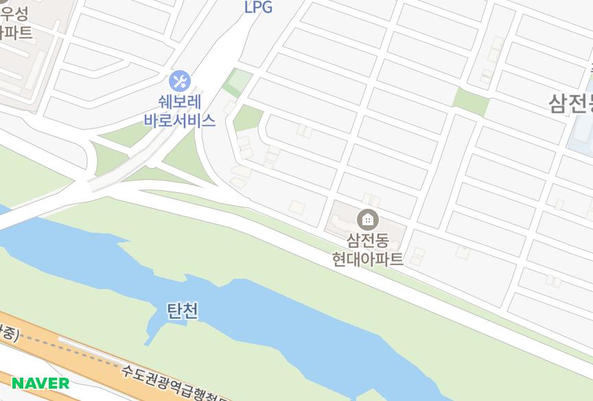 서울특별시 송파구 삼전동 하이파크 위치·실거래 시세 지도