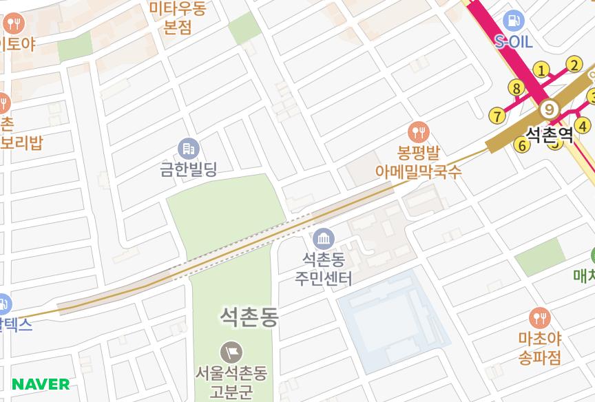 서울특별시 송파구 석촌동 다성리치빌 위치·실거래 시세 지도