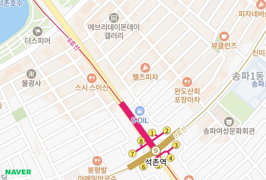 서울특별시 송파구 송파동 갑오빌라트 위치·실거래 시세 지도