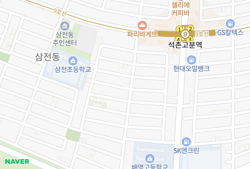 서울특별시 송파구 삼전동 동승 위치·실거래 시세 지도