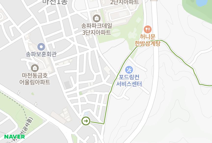 서울특별시 송파구 마천동 산성 위치·실거래 시세 지도