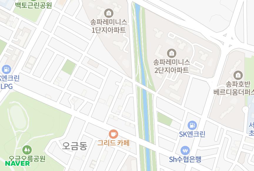 서울특별시 송파구 오금동 우송그린 위치·실거래 시세 지도