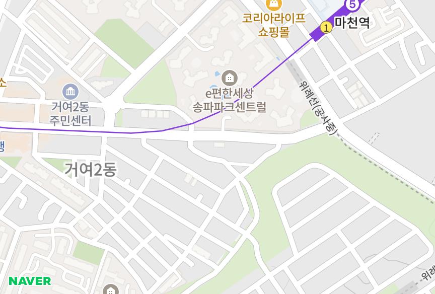 서울특별시 송파구 거여동 청솔 위치·실거래 시세 지도