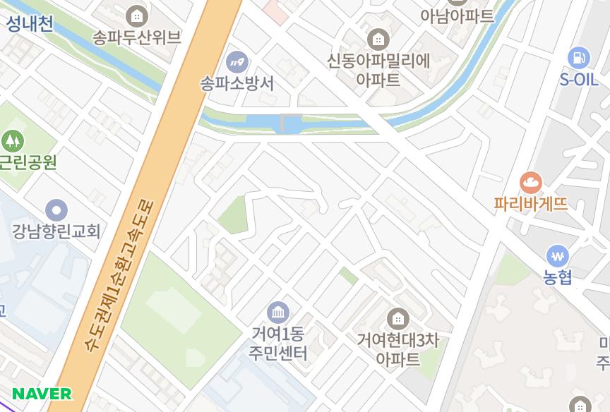 서울특별시 송파구 거여동 팰리스힐 위치·실거래 시세 지도