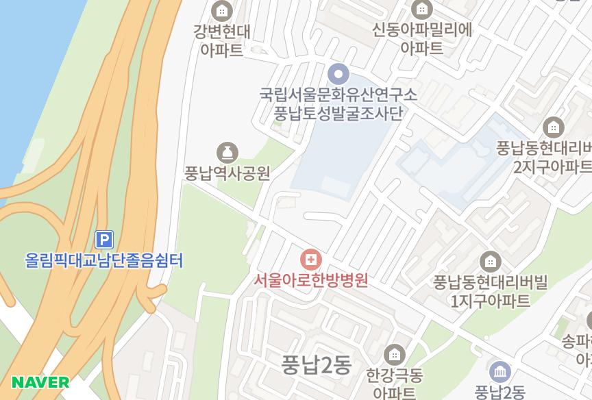 서울특별시 송파구 풍납동 신아 위치·실거래 시세 지도