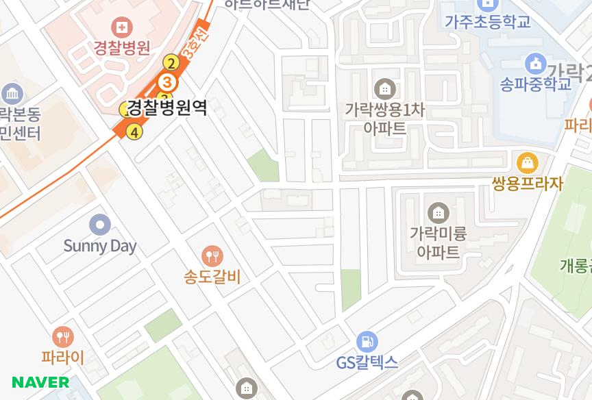서울특별시 송파구 가락동 신한빌라트-신한미지엔 위치·실거래 시세 지도