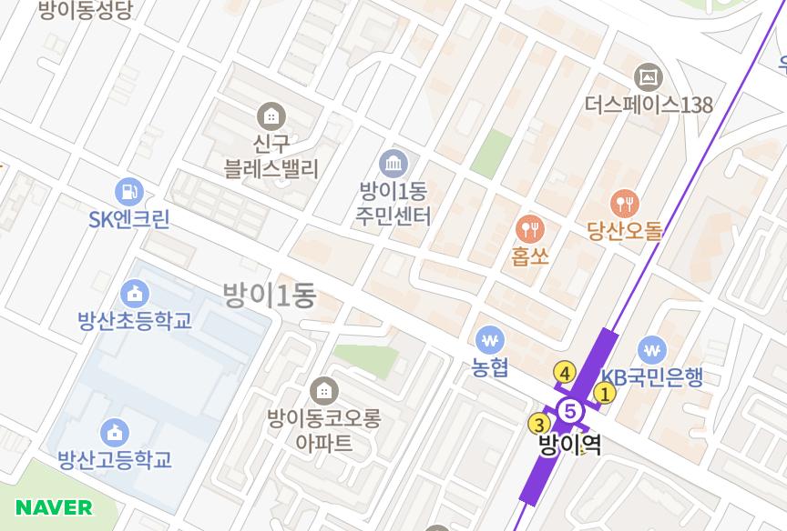 서울특별시 송파구 방이동 현대아파트(208-19번지) 위치·실거래 시세 지도