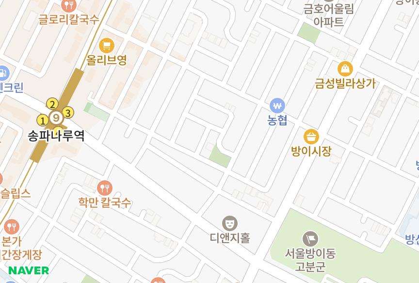 서울특별시 송파구 방이동 광명 위치·실거래 시세 지도