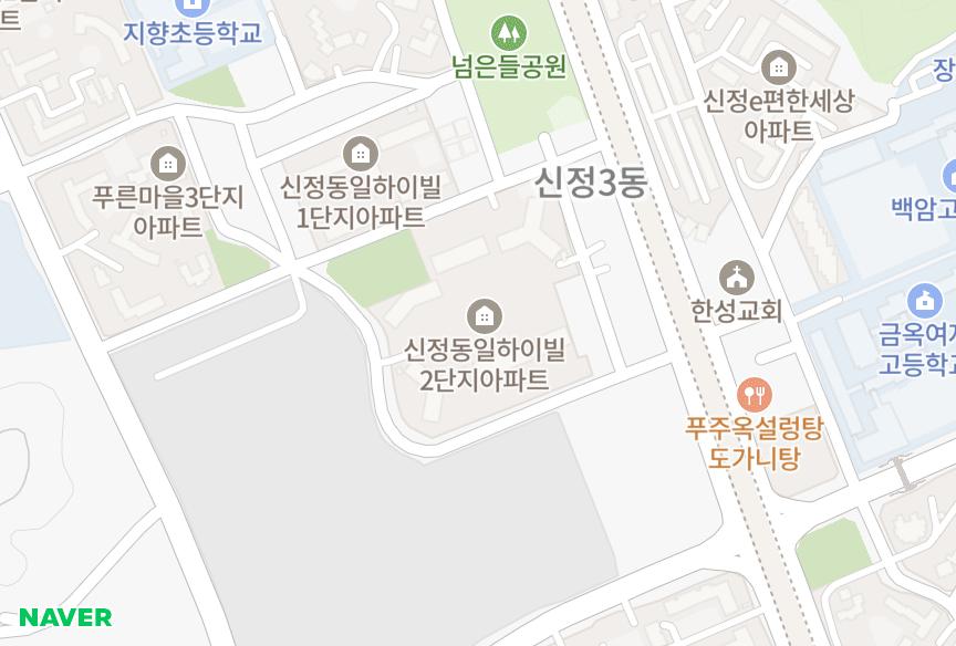 서울특별시 양천구 신정동 동일하이빌2단지 위치·실거래 시세 지도