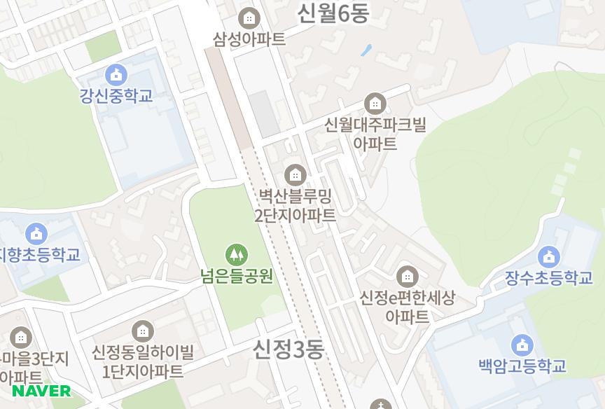 서울특별시 양천구 신월동 벽산블루밍2단지 위치·실거래 시세 지도