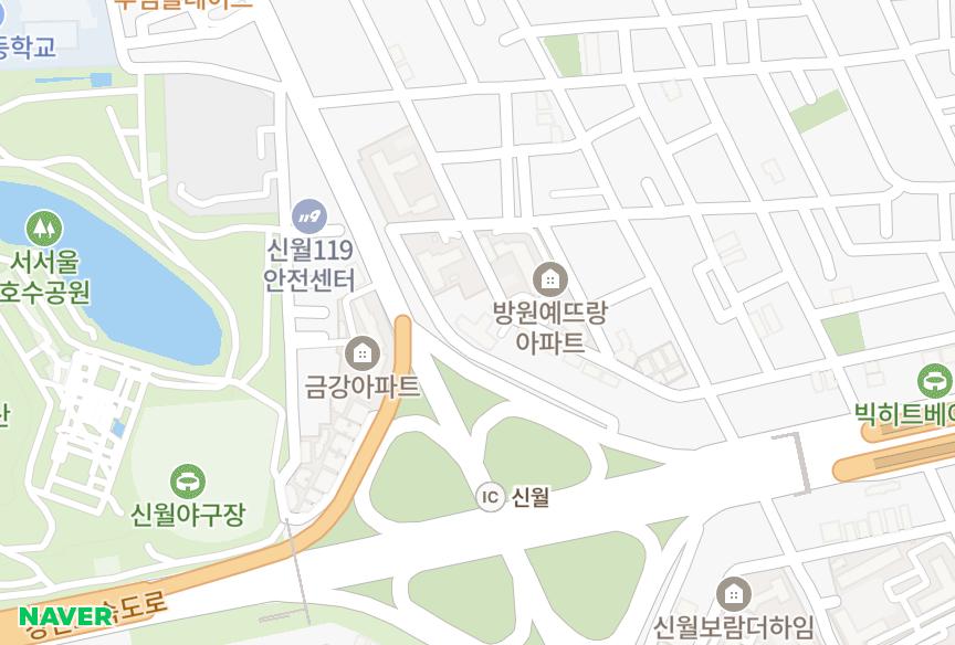 서울특별시 양천구 신월동 해주 위치·실거래 시세 지도