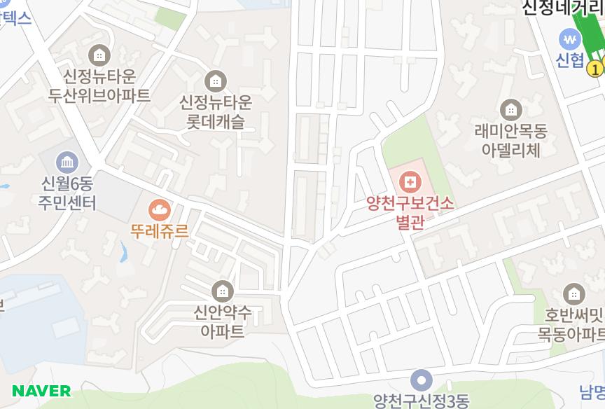 서울특별시 양천구 신정동 신일해피트리 위치·실거래 시세 지도