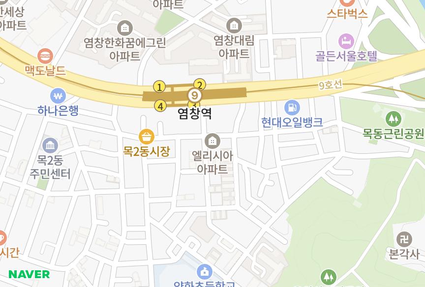 서울특별시 양천구 목동 엘리시아 위치·실거래 시세 지도