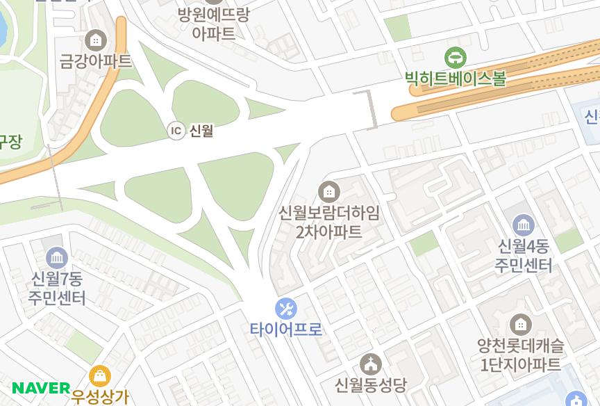서울특별시 양천구 신월동 누리애 위치·실거래 시세 지도