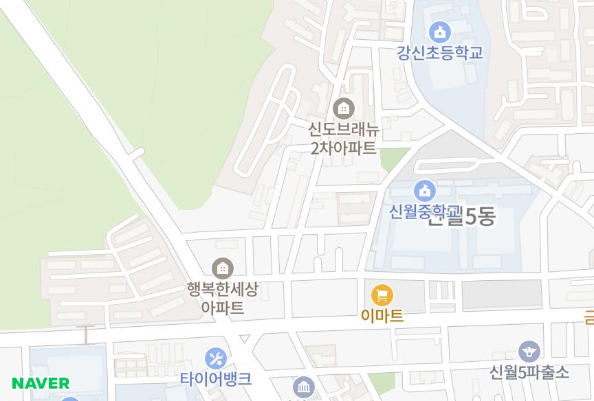 서울특별시 양천구 신월동 수명 위치·실거래 시세 지도