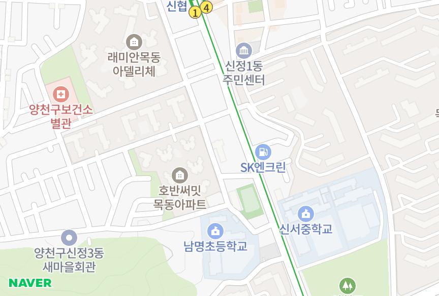 서울특별시 양천구 신정동 로마 위치·실거래 시세 지도