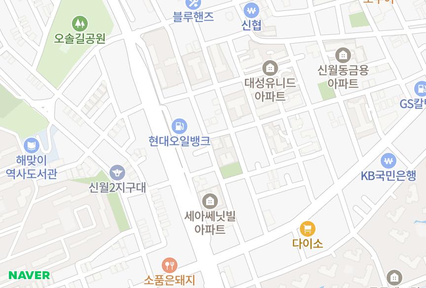 서울특별시 양천구 신월동 오투힐 위치·실거래 시세 지도