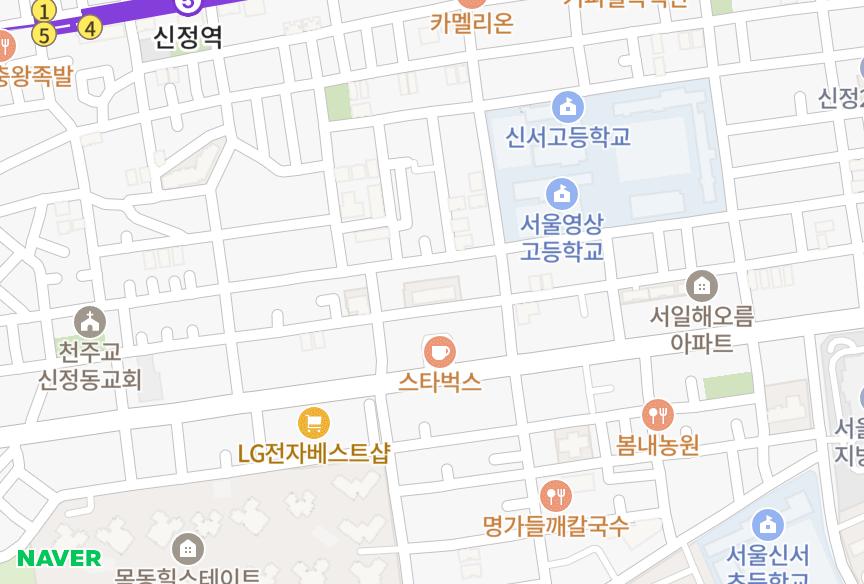 서울특별시 양천구 신정동 은행 위치·실거래 시세 지도