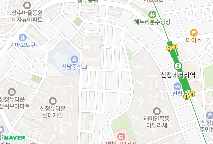 서울특별시 양천구 신정동 자성 위치·실거래 시세 지도