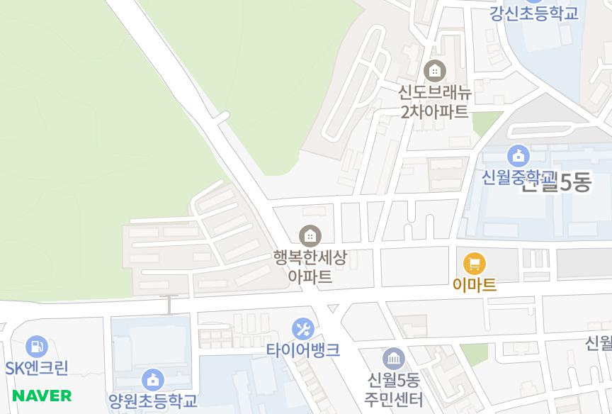 서울특별시 양천구 신월동 온누리 위치·실거래 시세 지도