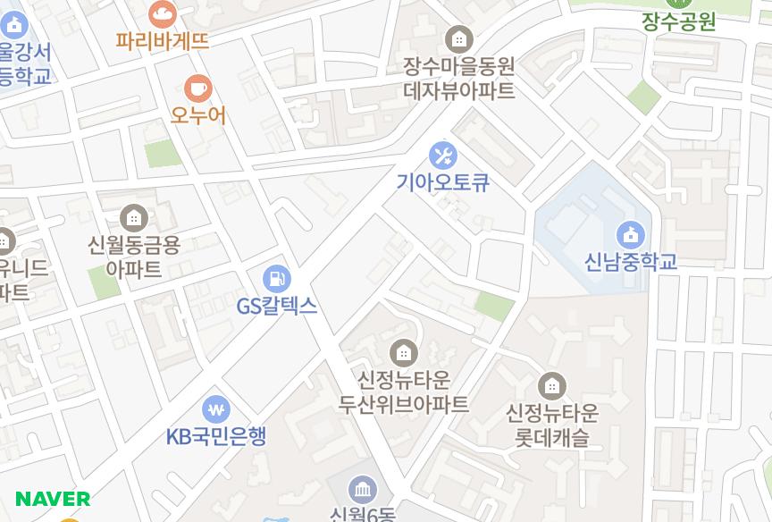 서울특별시 양천구 신월동 청정 위치·실거래 시세 지도